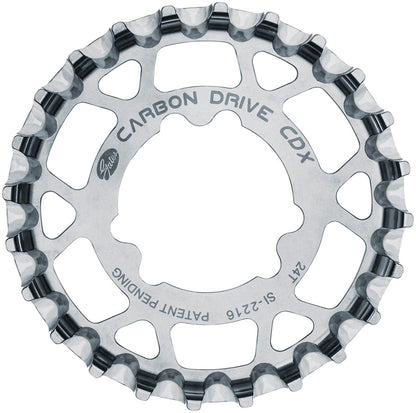 NEW Gates Carbon Drive CDX CenterTrack Rear Sprocket - 24t, For Sturmey-Archer 31.85mm 3-Lobe, Silver - Around the Cycle