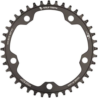 NEW Wolf Tooth 130 BCD Road and Cyclocross Chainring - 38t, 130 BCD, 5-Bolt, Drop-Stop, 10/11/12-Speed Eagle and Flattop Compatible, Black