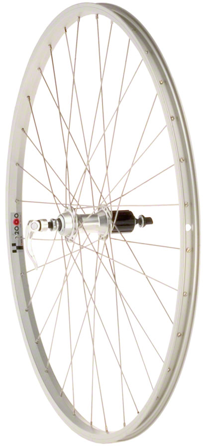 NEW Quality Wheels Value Series Silver Pavement Rear Wheel 700c Formula 130mm Freehub / Alex Y2000 Silver