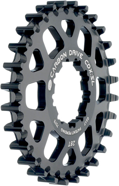 NEW Gates Carbon Drive CDX:SL CenterTrack Freehub 9-Spline Rear Sprocket - 28t, Shimano 9-Spline, Black - Around the Cycle