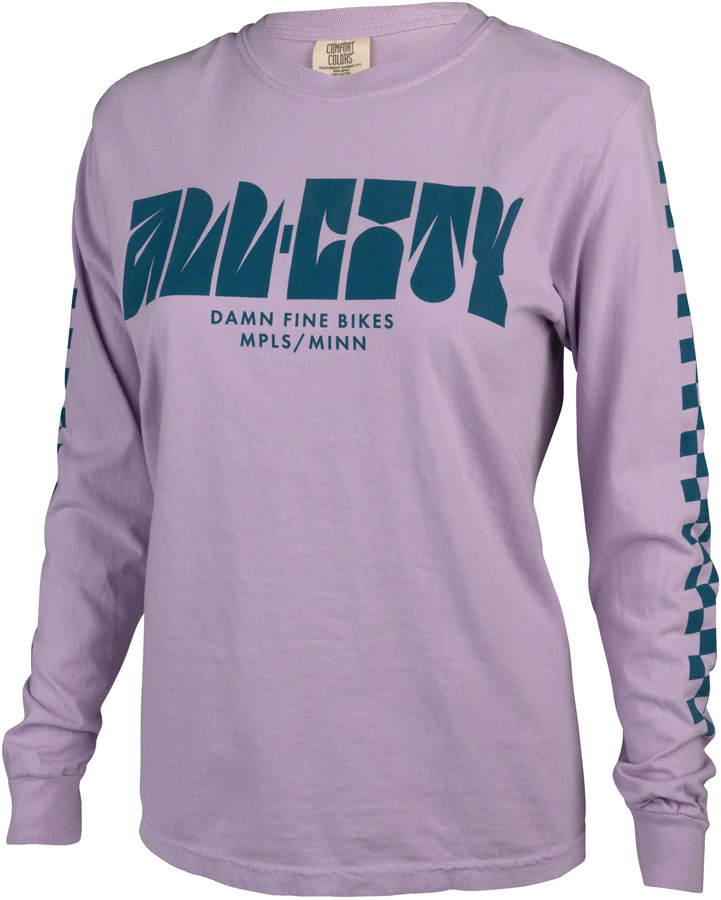 NEW All-City Week-Endo Unisex Long Sleeve T-Shirt - Orchid, Dark Teal, Small - Around the Cycle