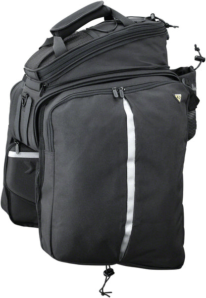 NEW Topeak MTS Strap Mount TrunkBag DXP Rack Bag with Expandable Panniers - 22.6 Liter, Black