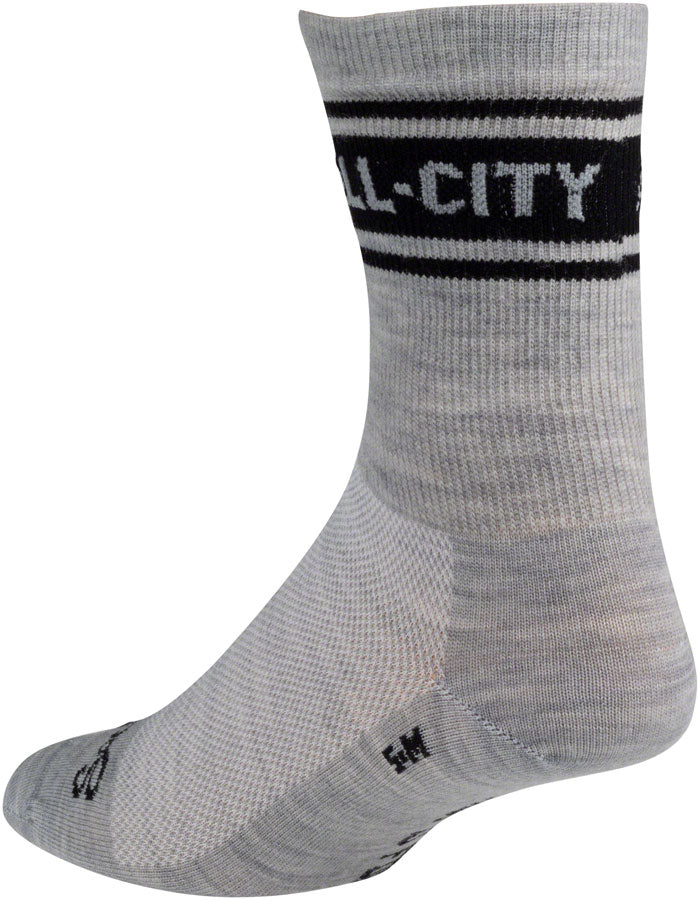 NEW All-City Classic Wool Sock - Grey, Black, Small/ Medium - Around the Cycle