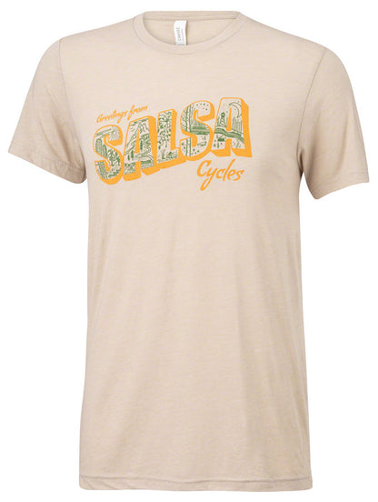 NEW Salsa Wish You Were Here T-Shirt - Men's, Natural - Around the Cycle