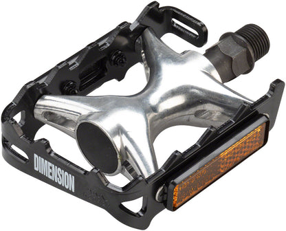 NEW Dimension Mountain Compe Pedals - Platform, Aluminum, 9/16", Black/Silver - Around the Cycle