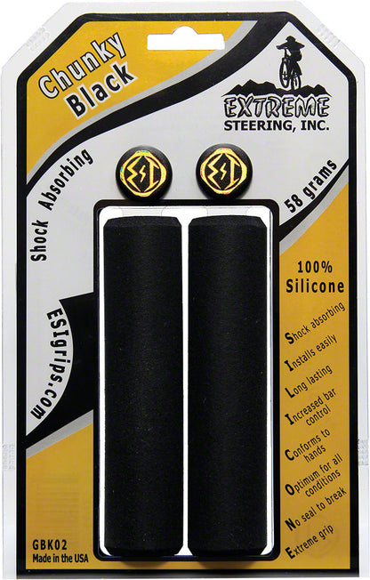 NEW ESI 32mm Chunky Silicone Grips: Black - Around the Cycle