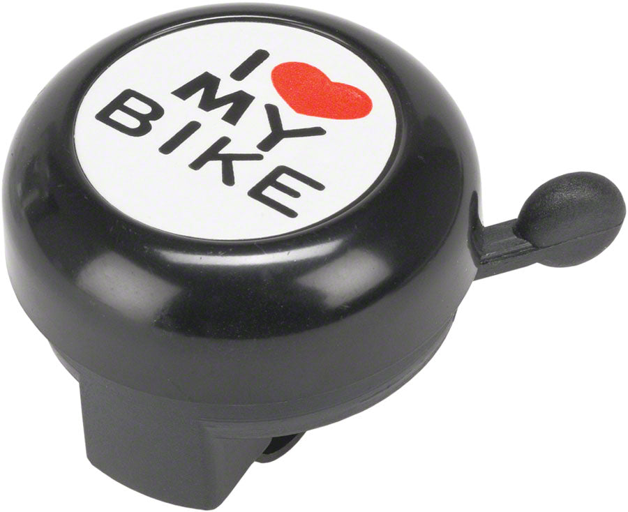 NEW Dimension "I Heart My Bike" Black Bell