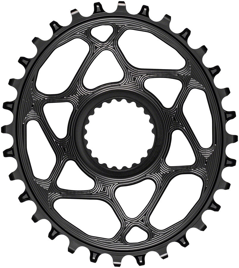 NEW absoluteBLACK Oval Direct Mount Chainring - 28t, Shimano Direct Mount, 3mm Offset, Requires Hyperglide+ Chain, Black