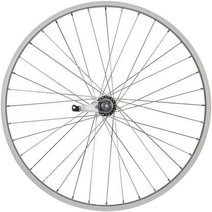 NEW Quality Wheels Value Single Wall Series Coaster Brake Rear Wheel - 26", 3/8" x 124mm, Coaster Brake, 3 Prong Cog, Silver - Around the Cycle