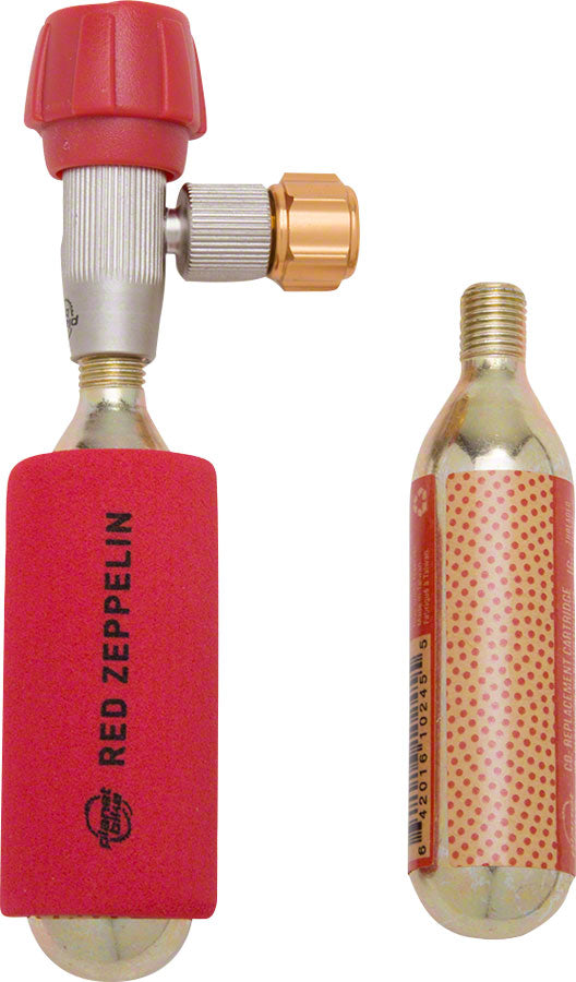 NEW Planet Bike Red Zeppelin Inflator: Includes Two Threaded 16g Cartridges and Sleeve