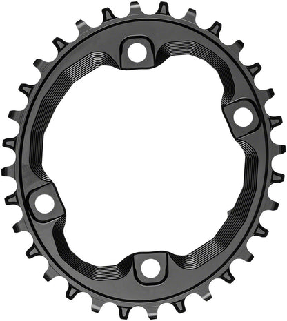NEW absoluteBLACK Oval 96 BCD Chainring - 34t, 96 Shimano Asymmetric BCD, 4-Bolt, Requires Hyperglide+ Chain, Black