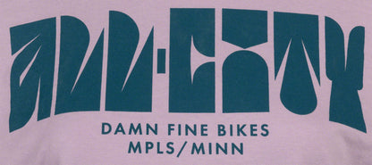NEW All-City Week-Endo Unisex Long Sleeve T-Shirt - Orchid, Dark Teal, Small - Around the Cycle