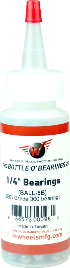 NEW Wheels Manufacturing Grade 300 1/4" Loose Ball Bearing: Bottle of 250