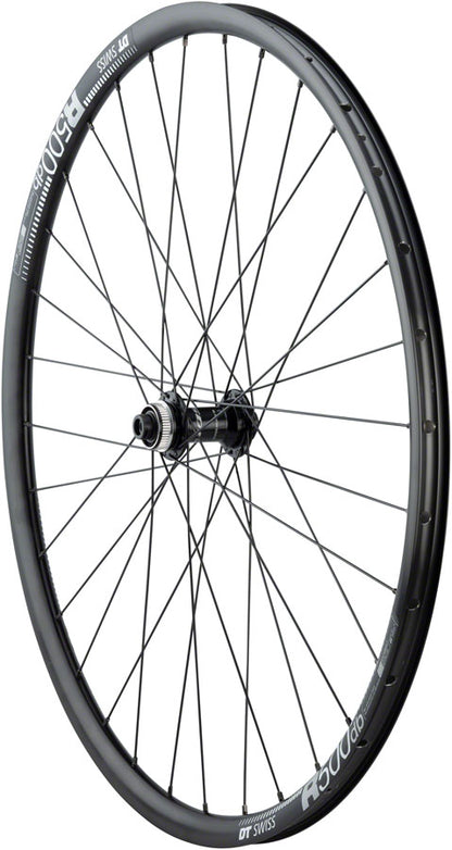NEW Quality Wheels RS505 / DT R500 Disc Front Wheel 700, 12 Black - Around the Cycle