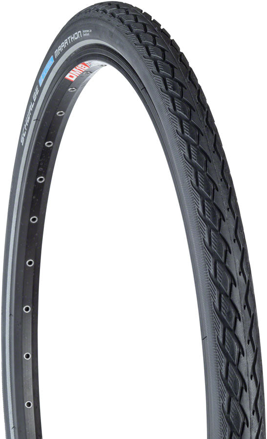 NEW Schwalbe Marathon Tire, 27x1-1/4 Wire Bead Black with Reflective Sidewall and GreenGuard Protection