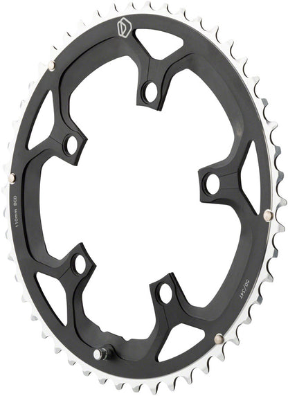 NEW Dimension Multi Speed Chainring - 50T 110mm BCD Outer Black - Around the Cycle