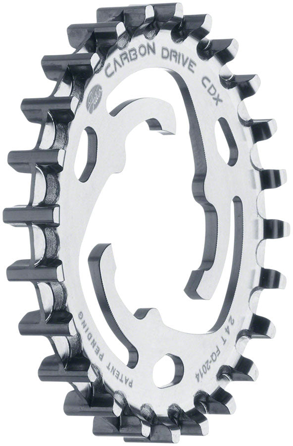 NEW Gates Carbon Drive CDX CenterTrack 3-Lobe SureFit™ Rear Sprocket - 24t, Shimano/SRAM 3-Lobe, Silver - Around the Cycle