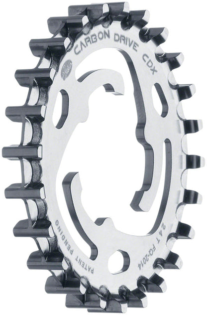 NEW Gates Carbon Drive CDX CenterTrack 3-Lobe SureFit™ Rear Sprocket - 24t, Shimano/SRAM 3-Lobe, Silver - Around the Cycle