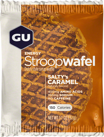 NEW GU Stroopwafel: Salty's Caramel, Box of 16 - Around the Cycle