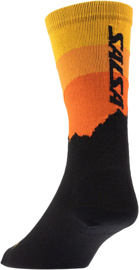 NEW Salsa Dawn Patrol Sock - 8 inch, Black, Orange, Small/ Medium