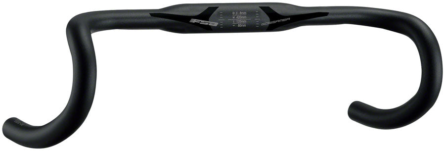 NEW FSA (Full Speed Ahead) Gossamer Compact Drop Handlebar - Aluminum, 31.8mm, 40cm, Black - Around the Cycle