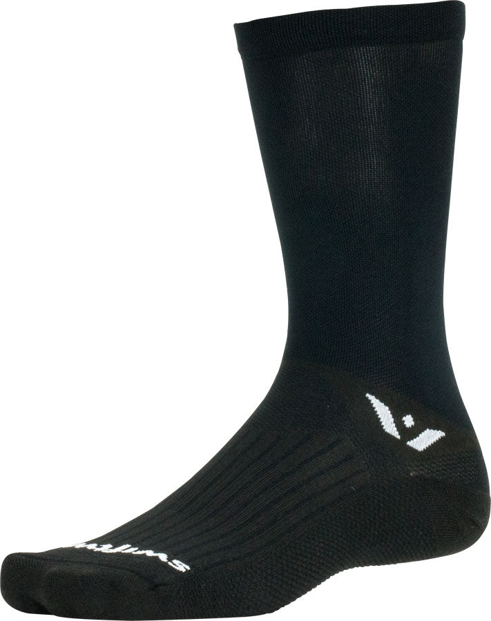 NEW Swiftwick Aspire Seven Socks - 7 inch Black X-Large