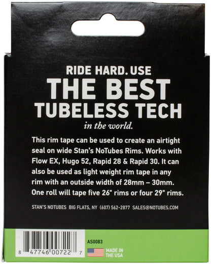 NEW Stan's NoTubes Rim Tape: 27mm x 10 yard roll