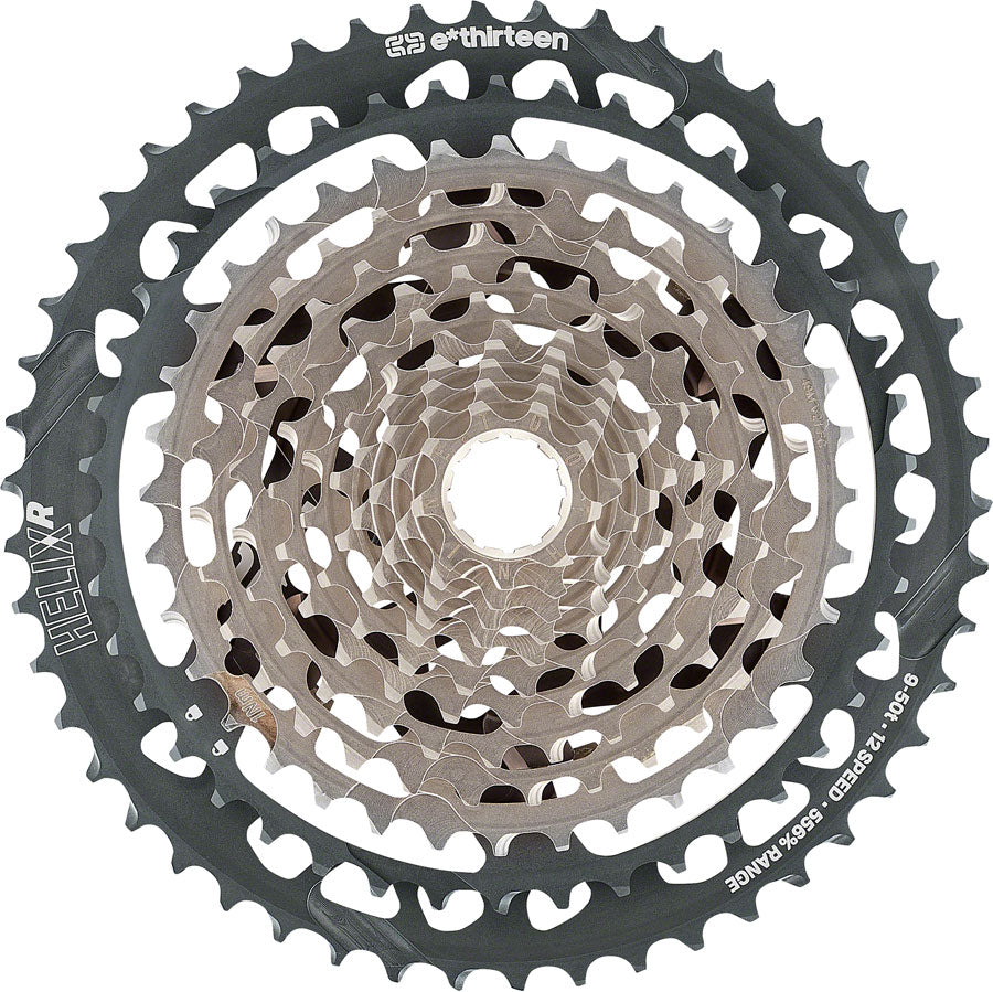 NEW e*thirteen Helix R Cassette - 12-Speed, 9-50t, Nickel - Around the Cycle
