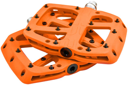 NEW e*thirteen Base Pedals - Platform, Composite, 9/16", Naranja Orange - Around the Cycle