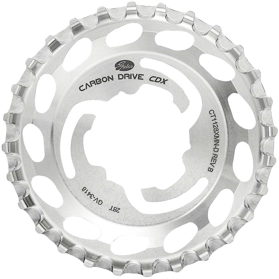 NEW Gates Carbon Drive CDX CenterTrack Rear Sprocket - 28t, For Shimano Di2 Offset, Silver - Around the Cycle