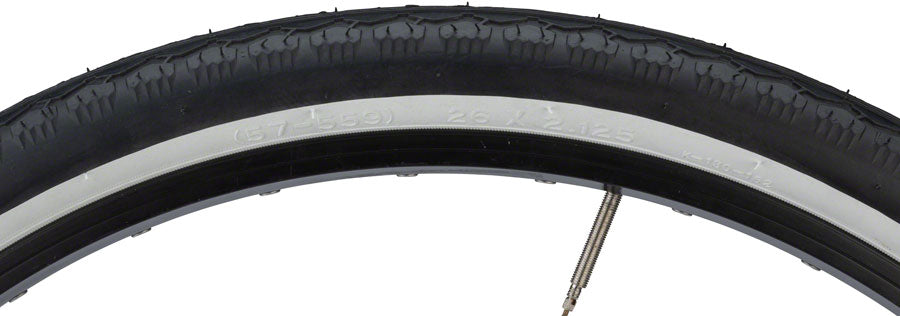 NEW Kenda K130 Cruiser Tire 26x2.125 Steel Bead Black/White