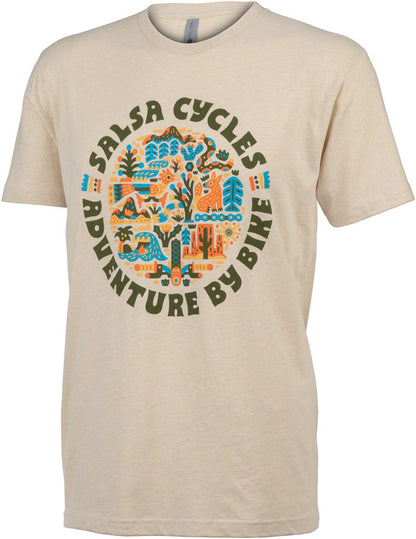 NEW Salsa Planet Wild Men's T-Shirt - Natural, X-Large - Around the Cycle