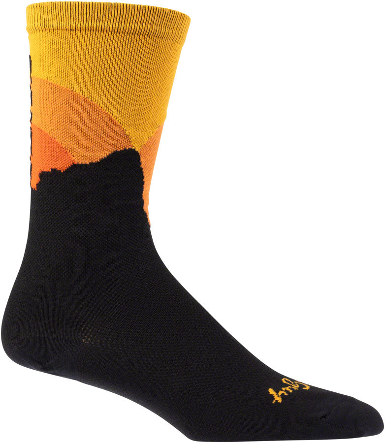 NEW Salsa Dawn Patrol Sock - 8 inch, Black, Orange, Small/ Medium