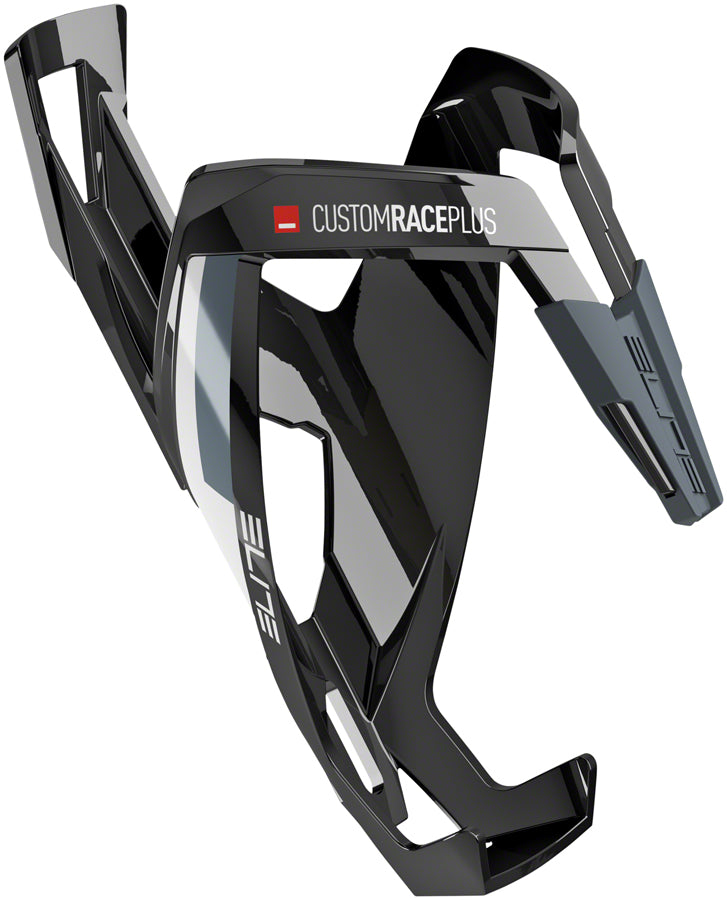 NEW Elite SRL Custom Race Plus Water Bottle Cage - Glossy Black/White