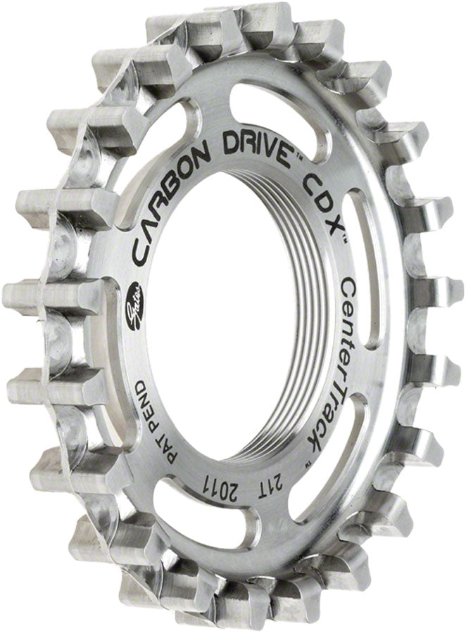 NEW Gates Carbon Drive CDX CenterTrack Thread-On Fixie Rear Sprocket - 21t, Compatible with ISO Fixed Cog Threading, Silver - Around the Cycle