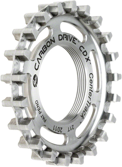 NEW Gates Carbon Drive CDX CenterTrack Thread-On Fixie Rear Sprocket - 21t, Compatible with ISO Fixed Cog Threading, Silver - Around the Cycle