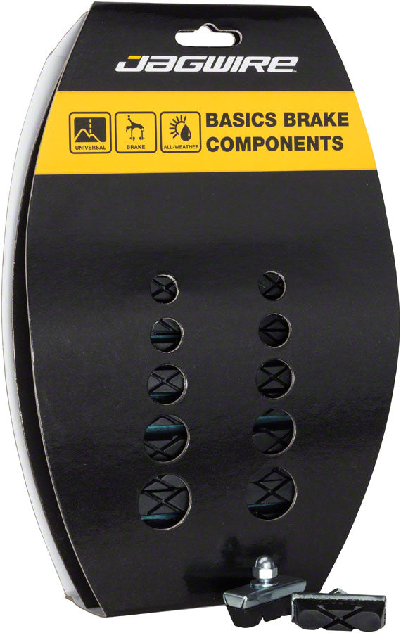 NEW Jagwire Basics X-Caliper Brake Pads Threaded Black Card of 20 Pairs - Around the Cycle