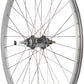 NEW Quality Wheels Value Single Wall Series Coaster Brake Rear Wheel - 26", 3/8" x 124mm, Coaster Brake, 3 Prong Cog, Silver