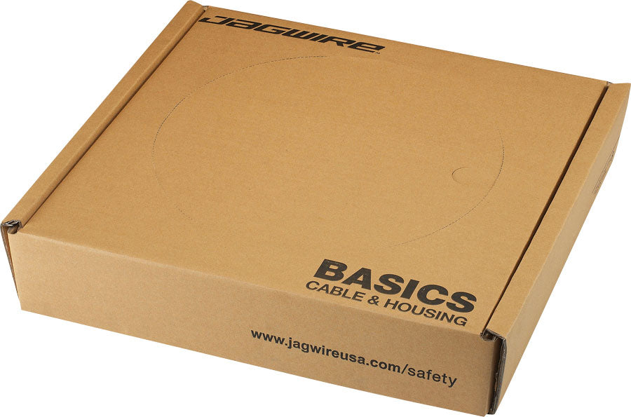 NEW Jagwire Basics Derailleur Housing - 4mm, 200M Shop Box with End Caps, Black