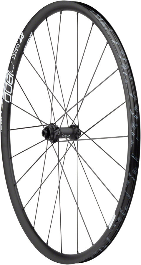 NEW DT Swiss C 1800 Spline Front Wheel - 700, 12 x 100mm, Center-Lock, Black - Around the Cycle