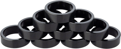 NEW Problem Solvers Headset Stack Spacer - 28.6, 10mm, Aluminum, Black, Bag of 10