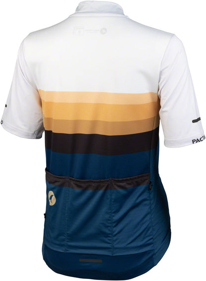 NEW Salsa Latitude Women's Jersey - White, Navy Blue, Black , w/ Stripes, Medium - Around the Cycle