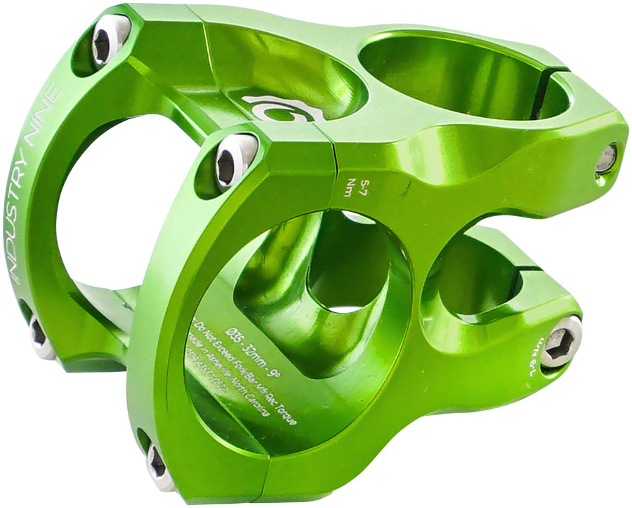 NEW Industry Nine A35 Stem - 32mm, 35 Clamp, +/-9, 1 1/8", Aluminum, Lime