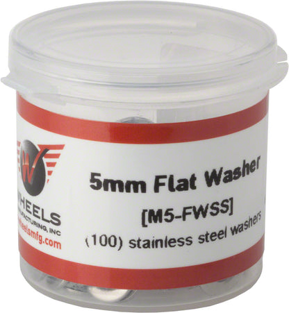 NEW Wheels Manufacturing M5 Flat Washer Stainless Steel Bottle/100 - Around the Cycle