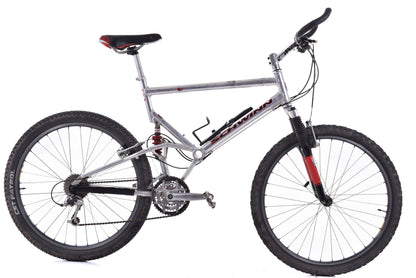USED AS IS 1997 Schwinn Homegrown Full Suspension 26" Mountain Bike XL Shimano XT 3x8 speed Polished Aluminum