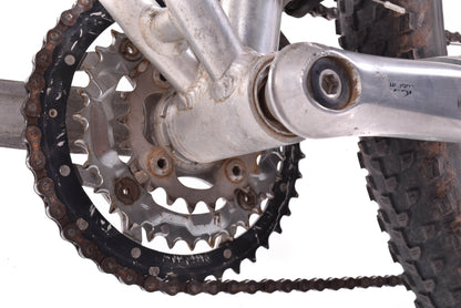 USED AS IS 1997 Schwinn Homegrown Full Suspension 26" Mountain Bike XL Shimano XT 3x8 speed Polished Aluminum