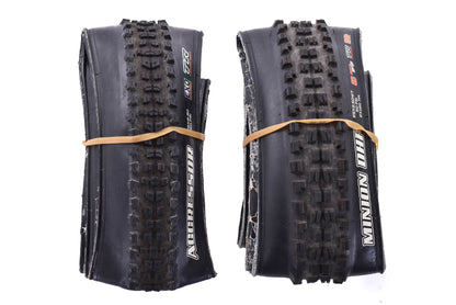 USED Maxxis Aggressor 29x2.3 w/ Minion DHF 29x2.5 Tubeless Tire set