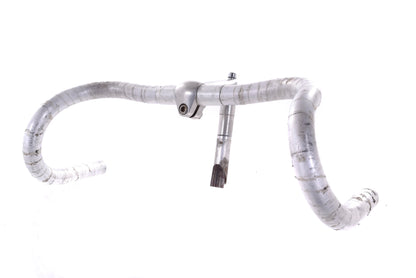 USED SR Sakae Road Champion Randonneur Drop Handlebars w/ 1" Quill Stem Silver 42cm
