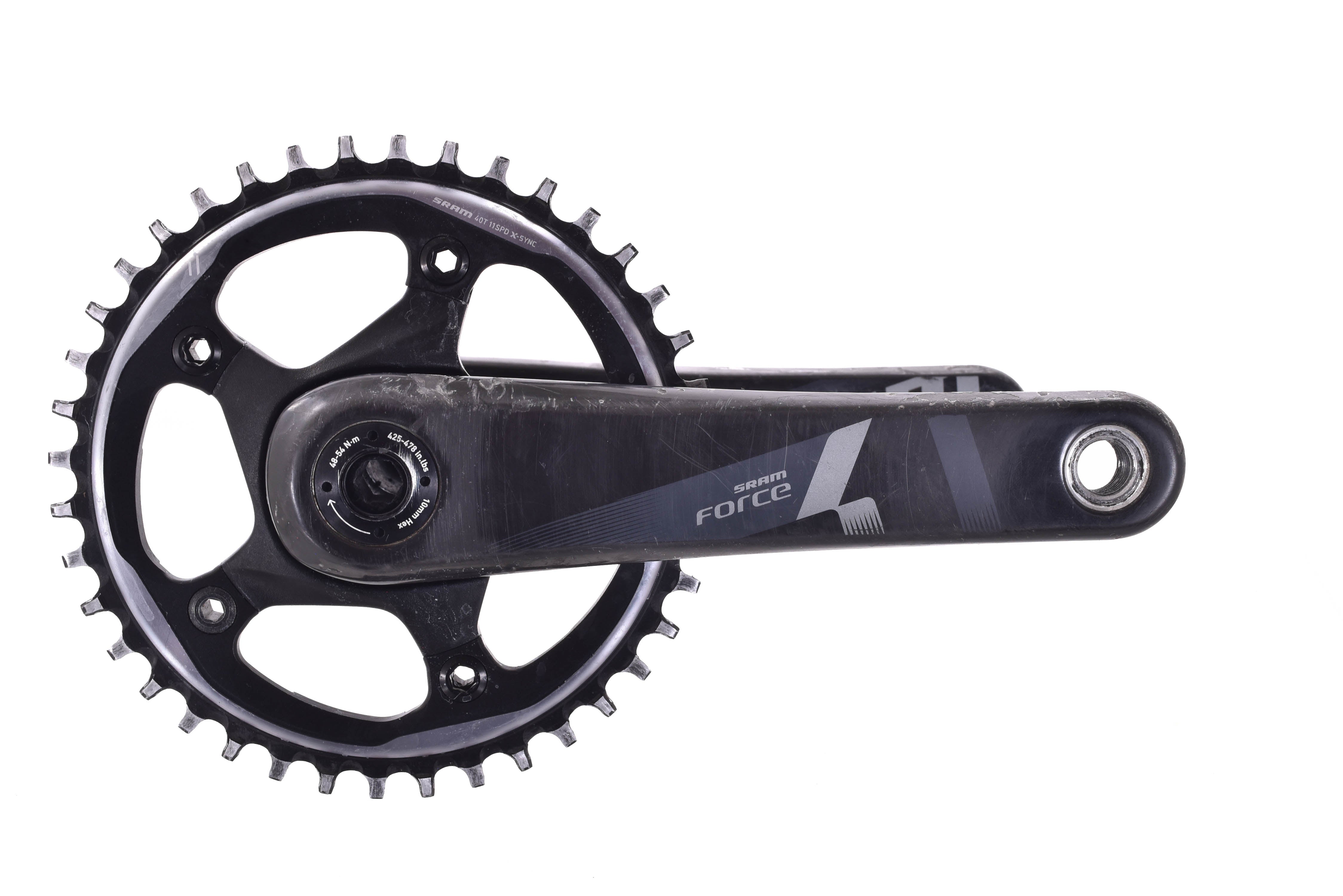 USED SRAM Force/Rival Hydro 1x11 speed Groupset 175mm 40T Carbon Crank