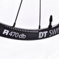 USED DT Swiss R470 db 700C Alloy Tubeless Thru Axle wheelset Shimano HG 11 speed Cenerlock Disc Brake